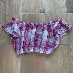 NWOT UO Off the Shoulder Rouched Crop Top
